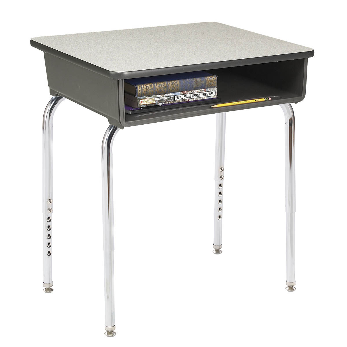 1100 Series Open Front School Desk High Pressure Laminate w/ Plastic