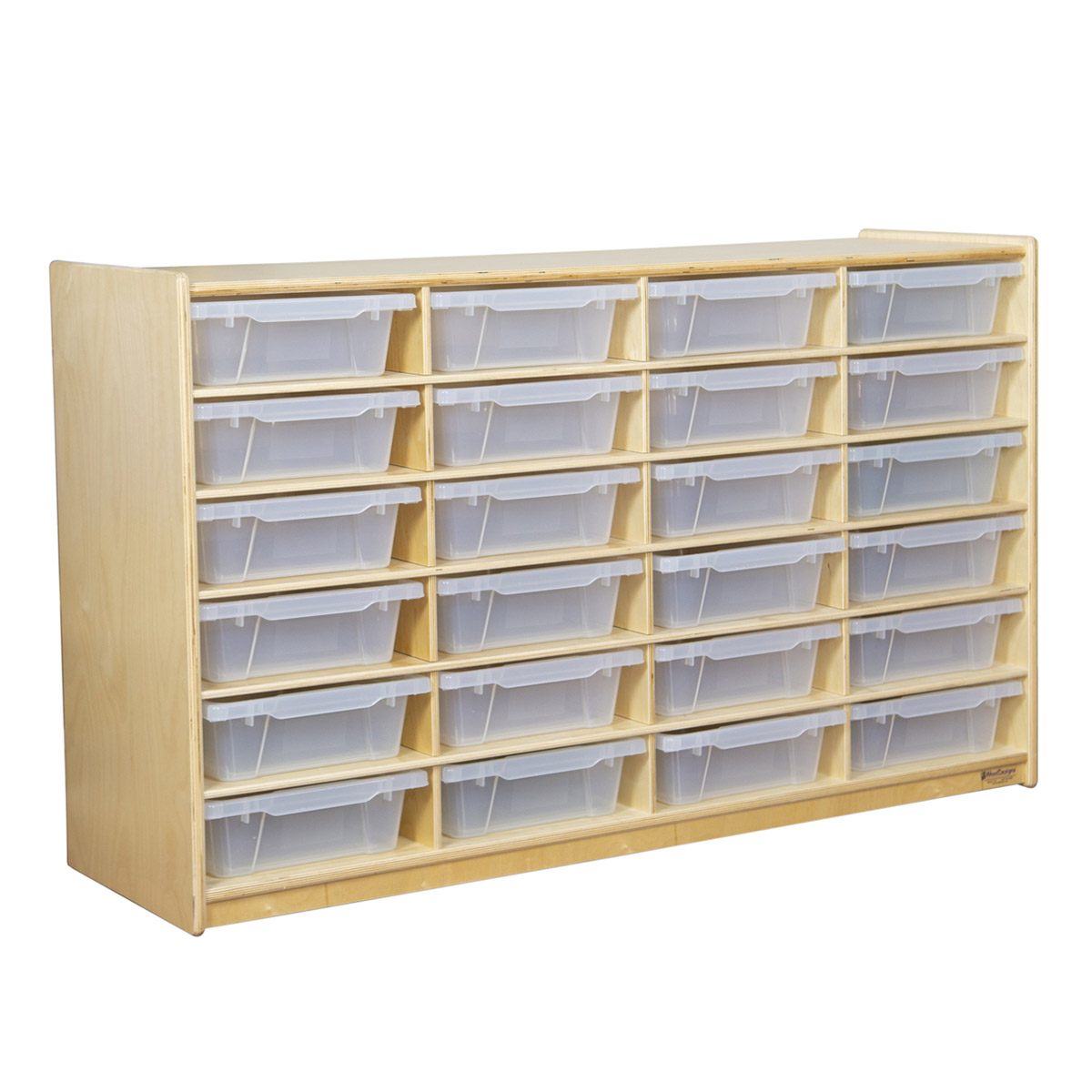 Letter Tray Storage Unit w/ Clear Trays 24 Compartments Schools In