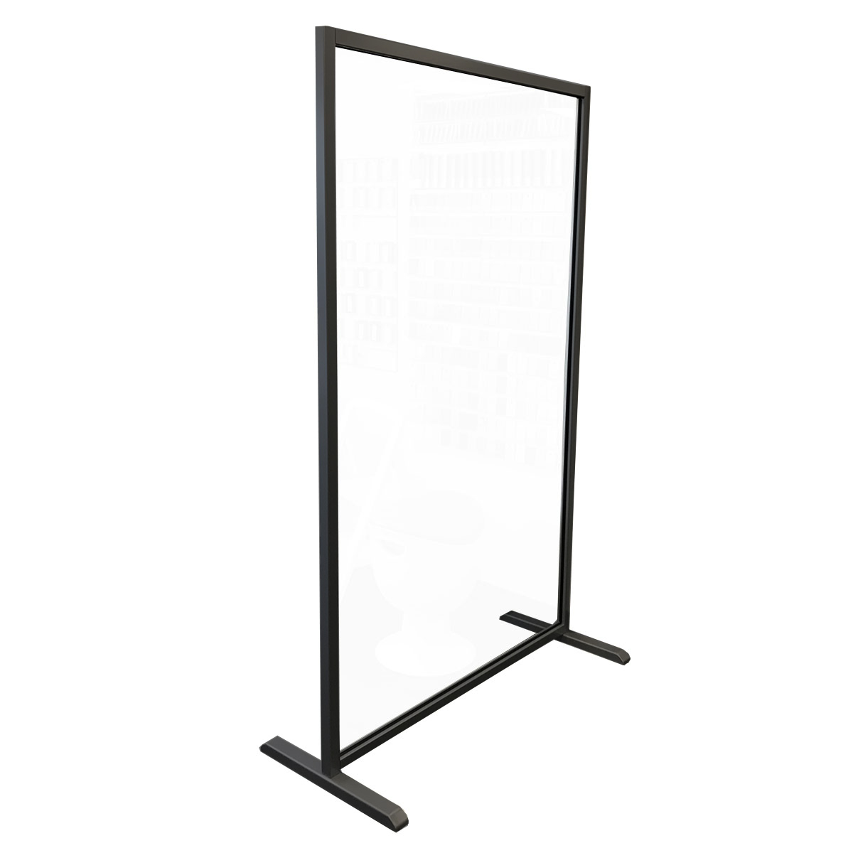 Clear Tempered Glass Divider 80"H x 48"W Schools In