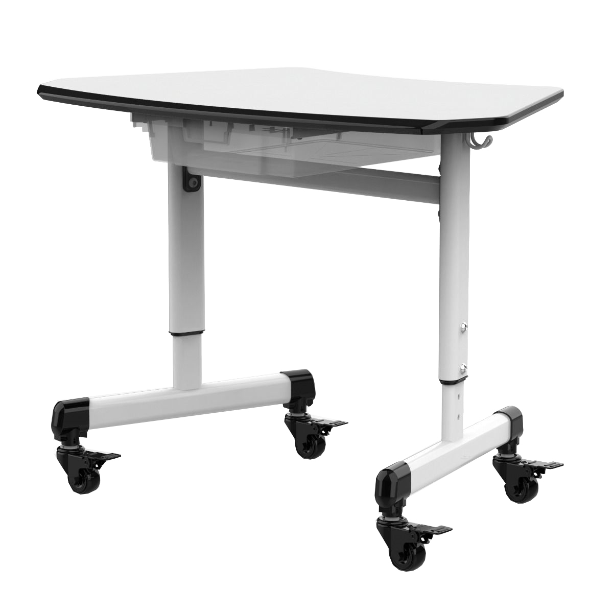 MBS Series Collaborative Trapezoid Student Desk w/ Drawer Adjustable Height Schools In