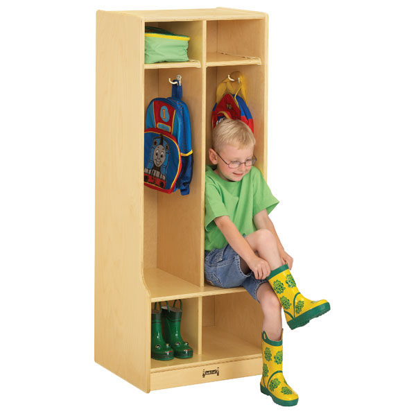Birch Coat Locker with Step Two Sections Schools In