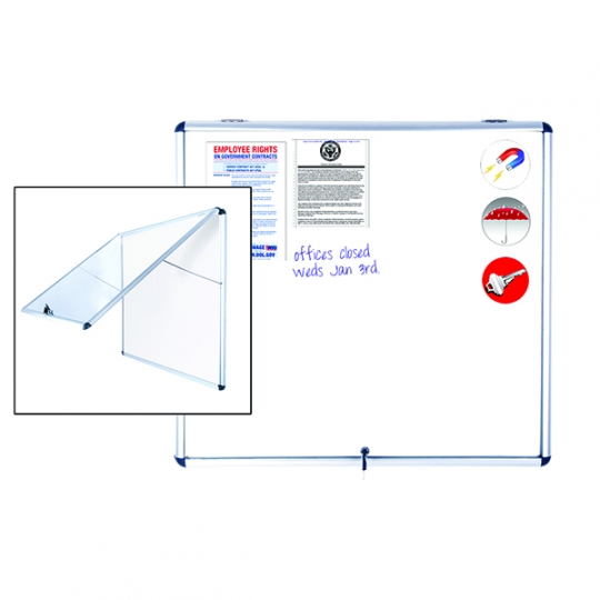 Outdoor Waterproof Enclosed Whiteboard 38 1/4"H x 47"W