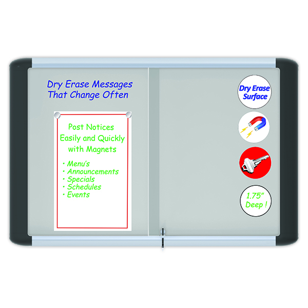 Enclosed Whiteboards with Sliding Doors SCHOOLSin
