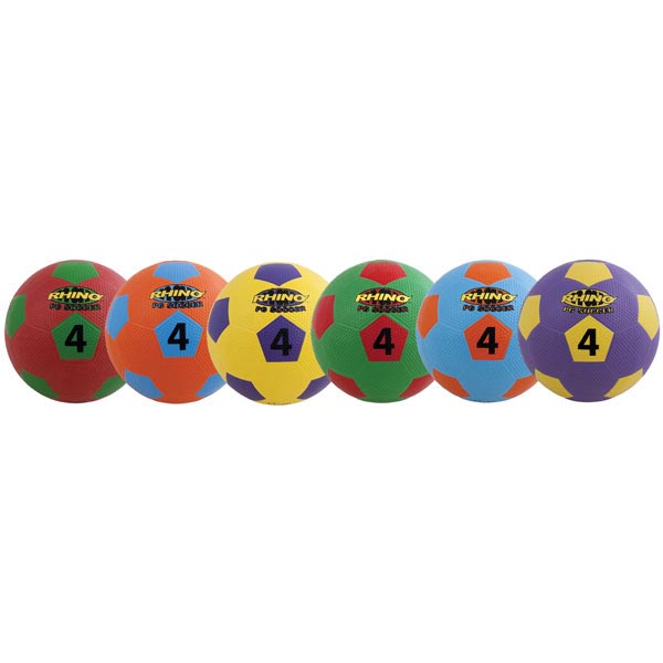 6 pk. Rhino Max Playground Soccer Balls Schools In