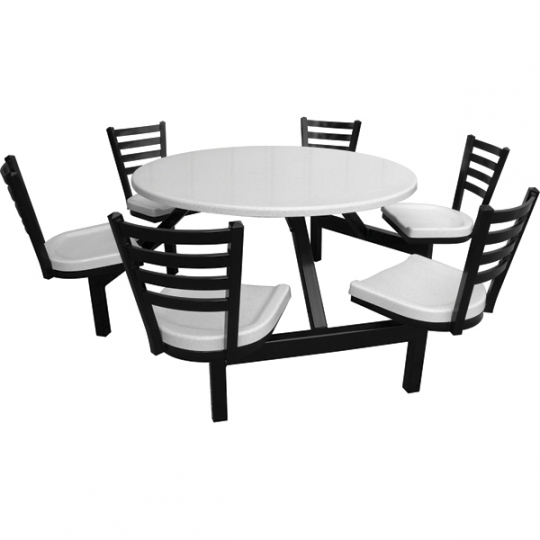 Outdoor Cluster Seating for Six 48" Round Table Schools In