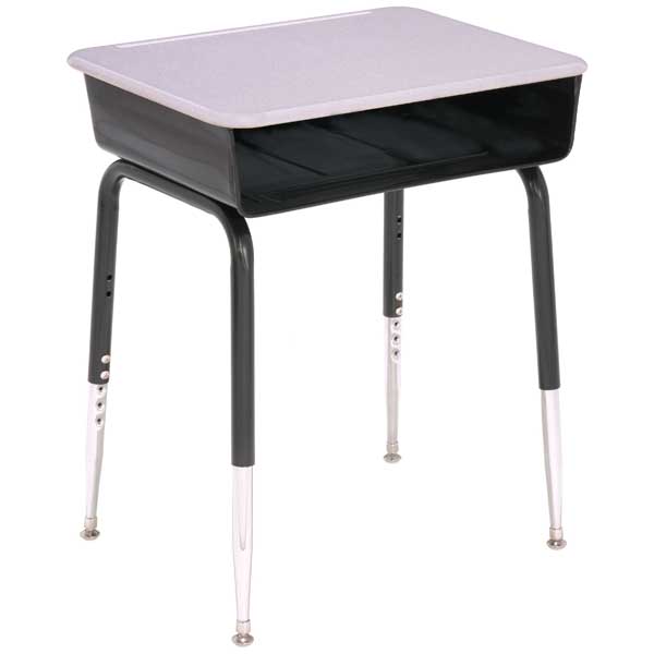 2900 Series Open Front School Desk with Solid Plastic Top Schools In