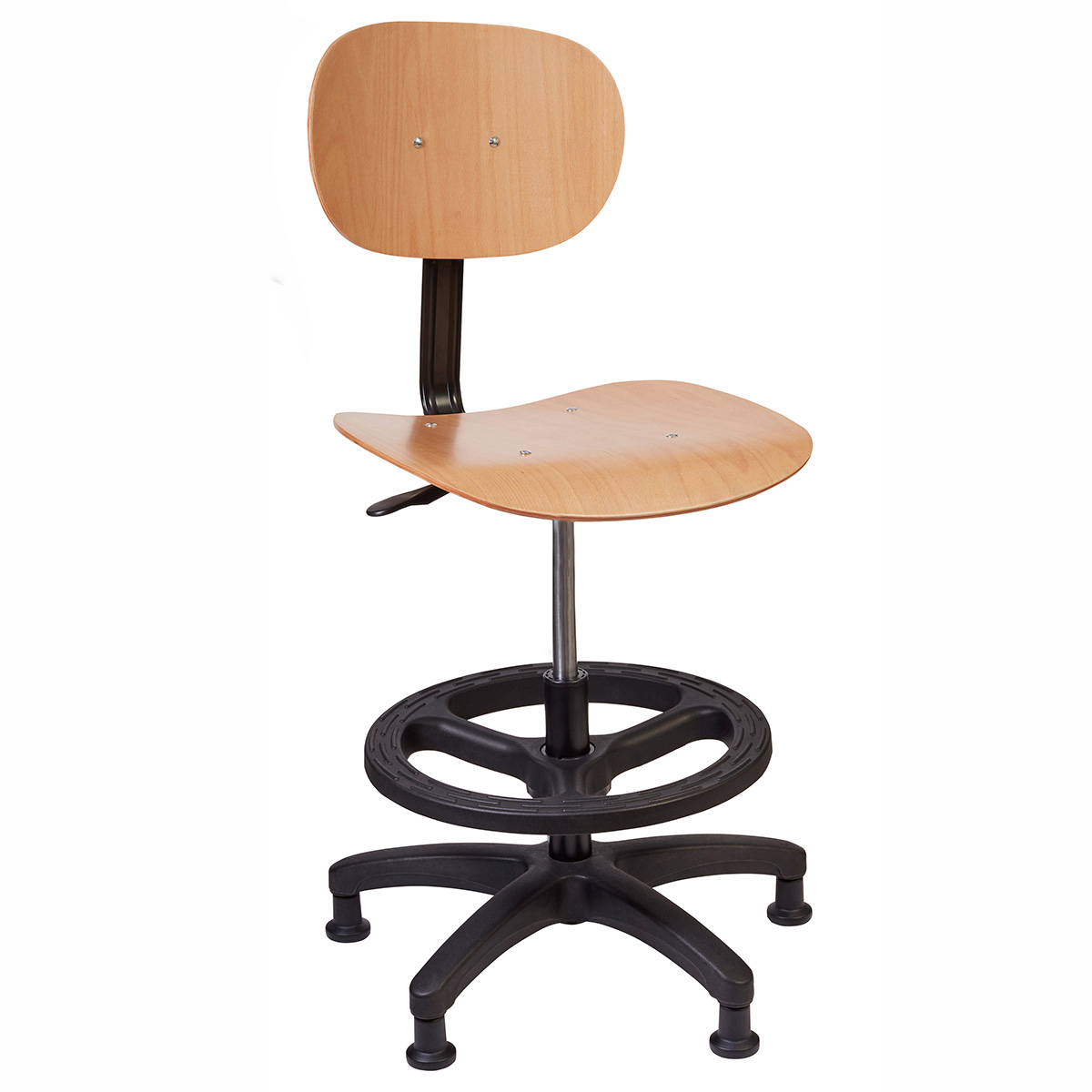 Adjustable Height Maple Drafting Chair Schools In