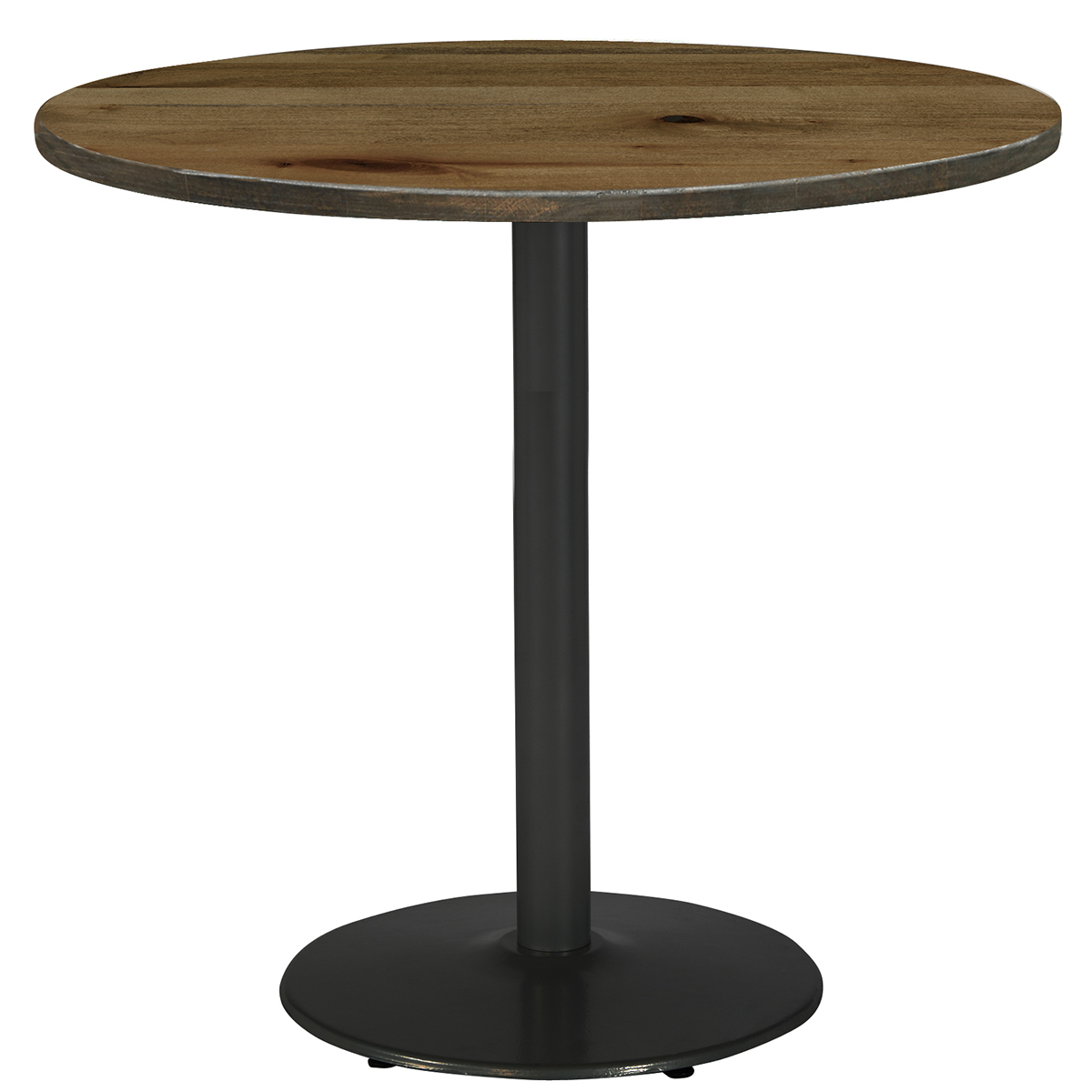 Urban Loft Round Wood Bistro Cafe Table with Round Base 36"Dia x 41"H Schools In