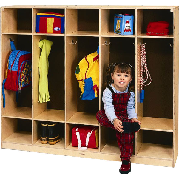 Preschool Coat Locker Birch Laminate Five Sections Schools In