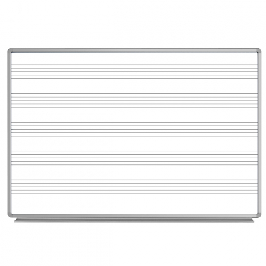 Painted Steel Whiteboard Music Staff Lines 4'H x 6'W