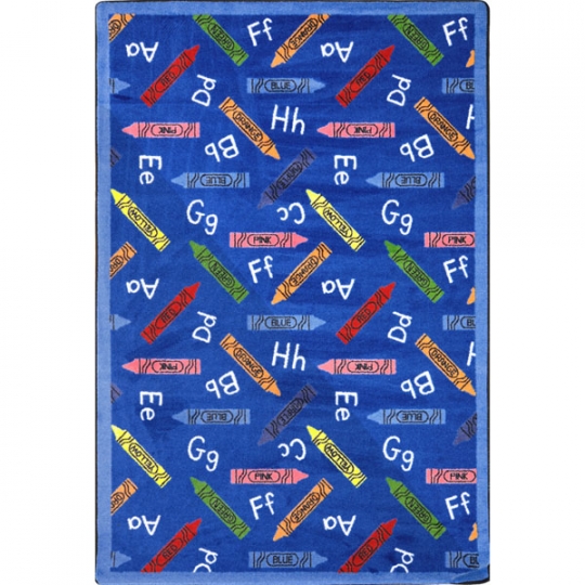 Crayons Rug Rectangle 10' 9"W x 13' 2"L Schools In