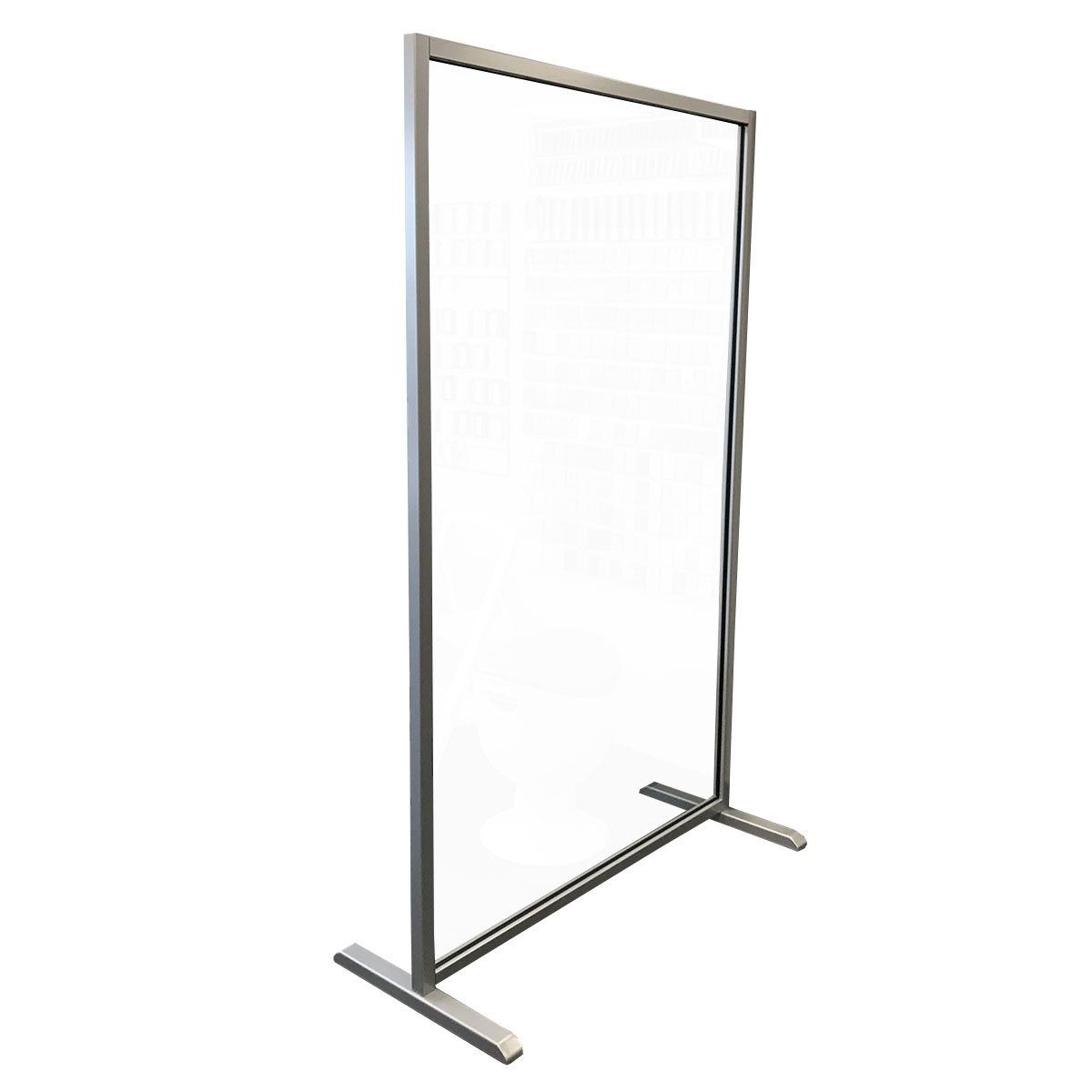 Clear Tempered Glass Divider 80"H x 42"W Schools In