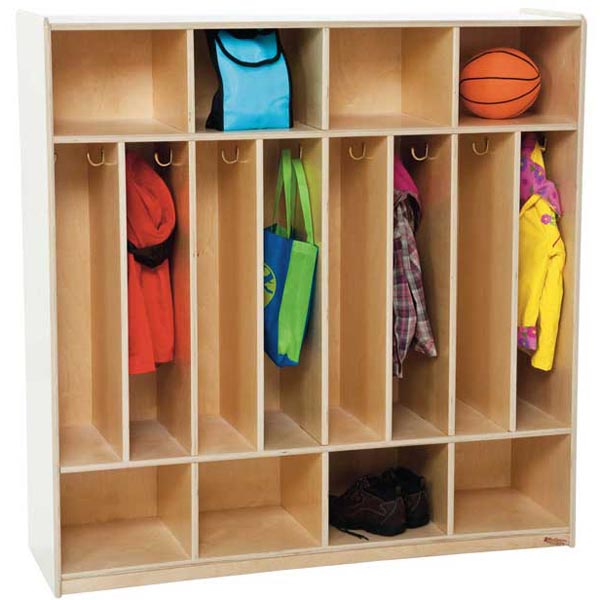 Preschool SpaceSaver Coat Locker Eight Sections 48"W x 15"D x 48"H